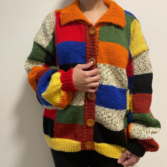 Cardigan Hand-Knitted Sweater Gift for her Birthday Harry Styles Cardigan Croche - Picture 3 of 7